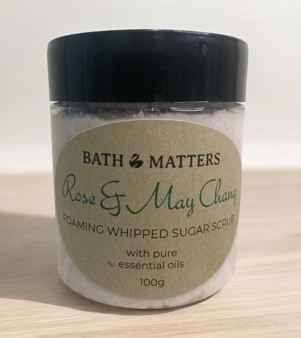 Rose & May Chang Foaming Whipped Sugar Scrub